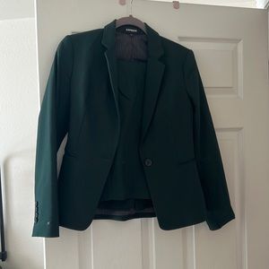 Forest green express suit! Worn once!!